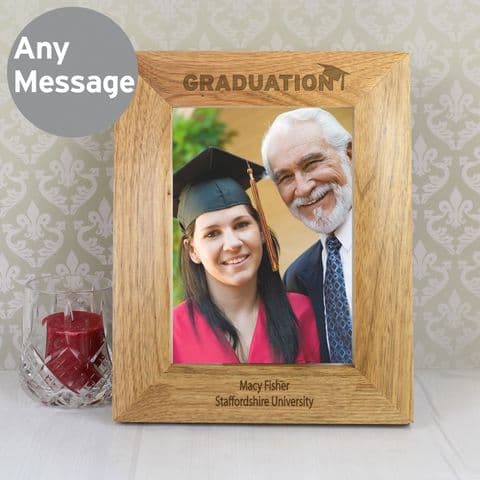 Personalised 5x7 Graduation Wooden Photo Frame Gift and Keepsake