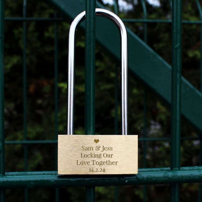 Personalised Any Message Engraved Padlock With Keys - unique unusual amazing valentines day gift