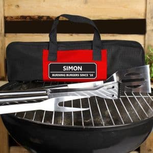 Personalised Barbeque Tools Set In Bag Any Name Any Message Perfect Gift For Men and Ladies