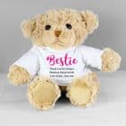 Personalised #Bestie Teddy Bear Gift For Best Friend any message