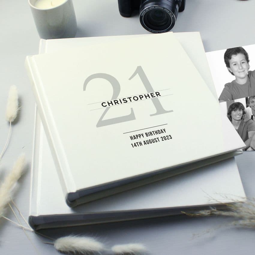 Personalised Birthday and Anniversary Photo Album Add Any Number & Message customised memory book gift.