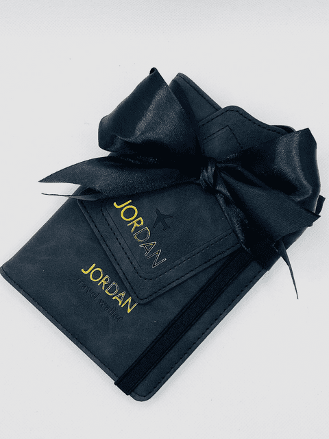 Personalised Black Travel Wallet & Luggage Tag Set Gift