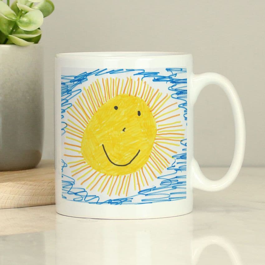 Personalised Childrens Drawing Mug Gift - Add your own drawing for a special unique gift for Mum, Dad & Grandparents