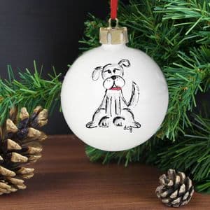 Personalised Christmas Dog Bauble Pet Gift