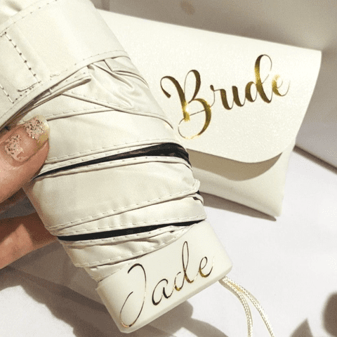 Personalised Compact Umberella Bridal Gift For The Bride
