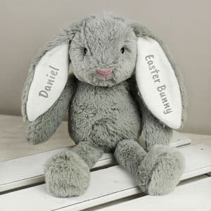 Personalised Cuddly Bunny Soft Toy Gift - Baby's First Easter, Christening & New Baby Gift