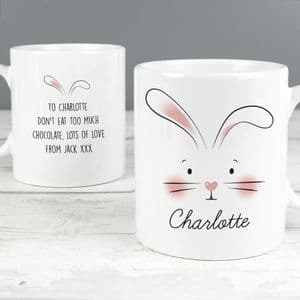 Personalised Easter Bunny Mug Gift Any Name & Message