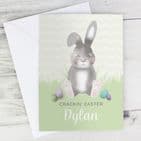 Personalised Easter Card - Easter Bunny Greeting Card personalised with any name and message.
