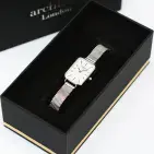 Personalised  Engraved Ladies Lille Silver  Watch Gift by Architect of London