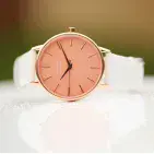 Personalised Engraved Ladies White Leather Strap  Watch Gift For Birthdays