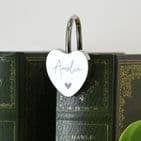 Personalised Engraved Silver Heart Bookmark - Gift For book lovers