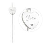 Personalised Engraved Silver Heart Bookmark - Gift For book lovers