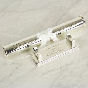 Personalised Engraved Silver Plated Certificate Holder Special Occasion Gift