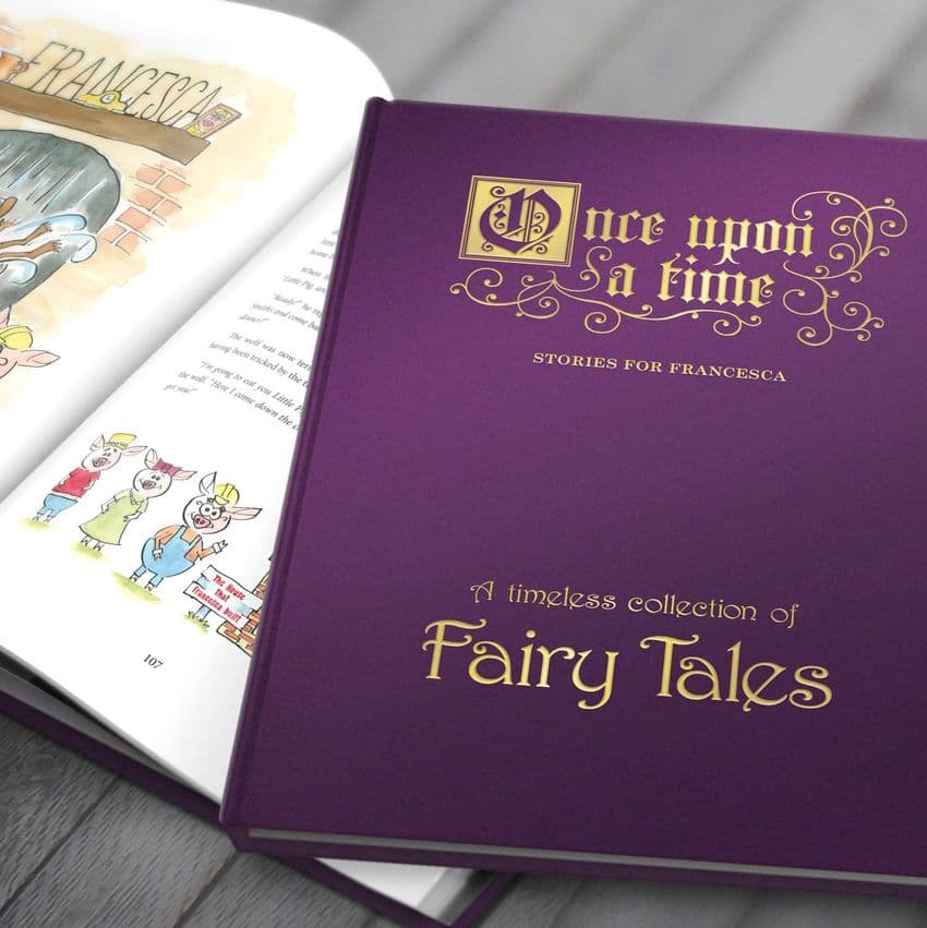Personalised Fairy Tales Collection Premium Book For Children in Gift Box - Luxury Boxed Fairy Tale Book Gift For Children