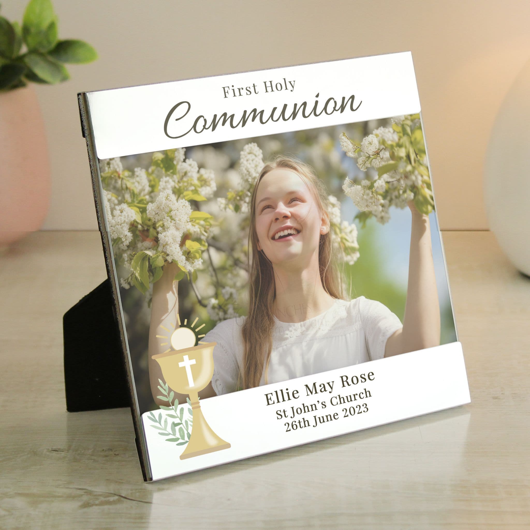 Personalised First Holy Communion Modern Photo Frame 6 x 4 engraved ...