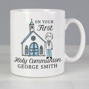 Personalised First Holy Communion Mug Gift For Little Boy
