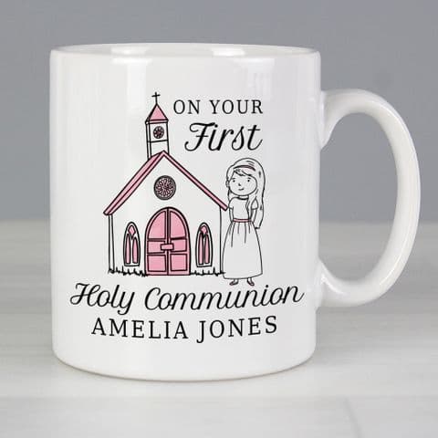 Personalised First Holy Communion Mug Gift For Little Girl