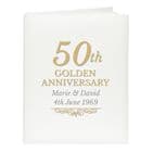 Personalised 50th Golden Wedding Anniversary Traditional Photo Album & Scrapbook gift
