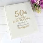 Personalised 50th Golden Wedding Anniversary Traditional Photo Album & Scrapbook gift