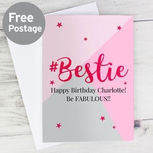 Personalised Greetings Card for best friend #Bestie Card