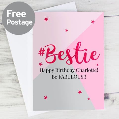 Personalised Greetings Card for best friend #Bestie Card