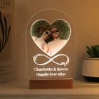 Personalised Heart Photo Upload Colour Change LED Light - Unique Valentines & Anniversary gift