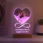 Personalised Heart Photo Upload Colour Change LED Light - Unique Valentines & Anniversary gift