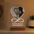 Personalised Heart Photo Upload Colour Change LED Light - Unique Valentines & Anniversary gift