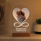 Personalised Heart Photo Upload Colour Change LED Light - Unique Valentines & Anniversary gift