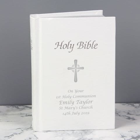 Personalised Holy Bible Gift For Christening, Holy Communion and Confirmation