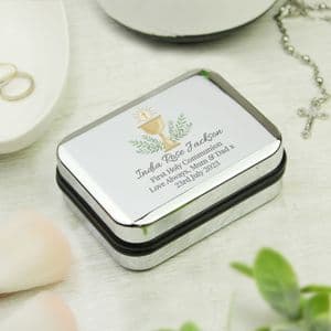 Personalised Jewellery Presentation Box For First Holy Communion