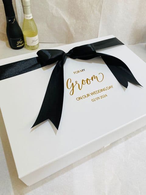Personalised Luxury 'To My Groom' Wedding Gift Box For The Groom