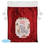 Personalised Me to You Tatty Teddy Design Red & White Faux Fur luxury Christmas Sack.  Perfect for children this Christmas