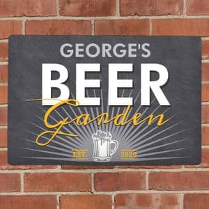 Personalised Metal Beer Garden Wall Sign Plaque Gift