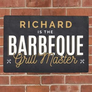 Personalised Metal Garden BBQ Wall Sign Plaque Gift