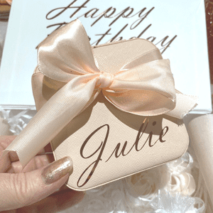 Personalised Mini Travel Jewellery Box With Ribbon