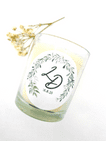 Personalised Initials Monogram Scented Candle Wedding & Anniversary Favour table gift for guests