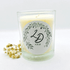 Personalised Initials Monogram Scented Candle Wedding & Anniversary Favour table gift for guests