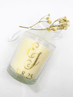 Personalised Monogram Scented Candle Wedding & Anniversary Favour table gift for guests