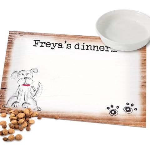 Personalised Pet Food Place Mat For Dog