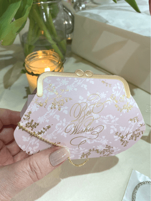 Personalised Pink Handbag Table Gift Favor With Choice Of Contents