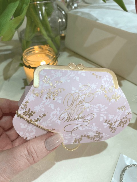 Personalised Pink Handbag Table Gift Favor With Choice Of Contents