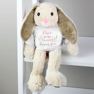 Personalised Some Bunny Loves You Soft Toy Baby Gift