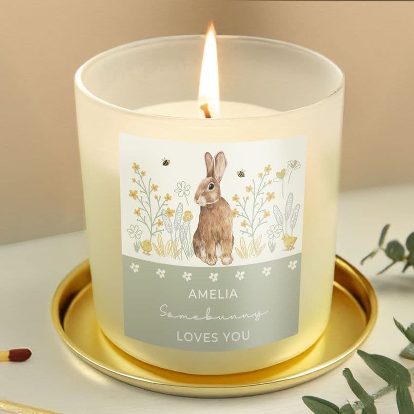 Personalised Springtime Candle Gift ideal for Easter and Spring Time Birthdays