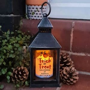 Personalised Trick Or Treat Light Up Halloween Lantern Ornament