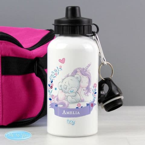 Personalised Unicorn Water Bottle For Girls - Me To You Tatty Teddy Unicorn Bottle For School