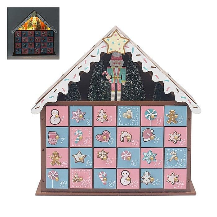 Pink Nutcracker Advent Calendar | 24 Drawer Wooden