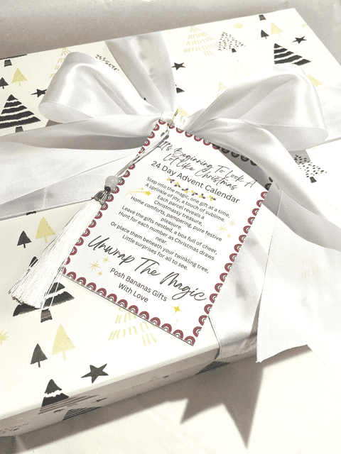 Posh Bananas 24-Day Luxury Christmas Surprise Advent Calendar – Handcrafted Festive Gift Box
