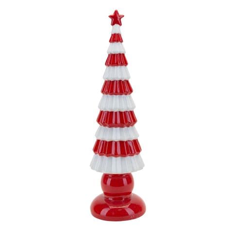 Red and White Scandi Christmas Tree Ornament Decoration