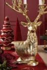 Red Figured Velvet Flocked Resin Christmas Tree Ornament